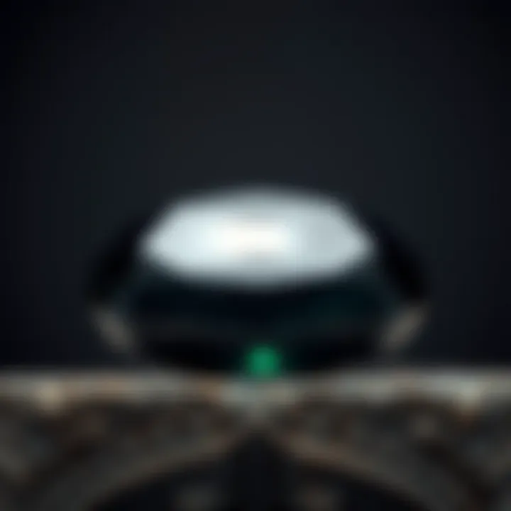 Obsidian's Unique Light Reflection Close-up of obsidian reflecting light