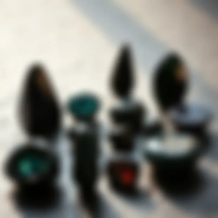 Diversity of Obsidian Types Various types of obsidian displayed