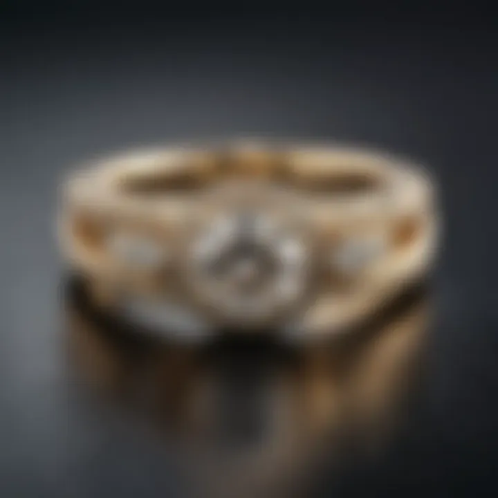 An elegant gold band featuring a subtle, polished finish.