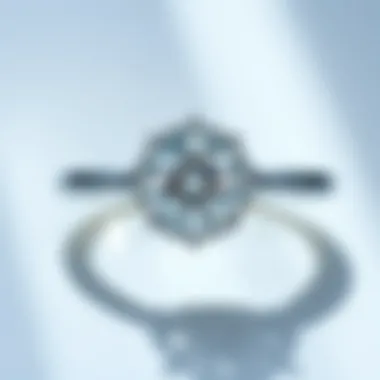 Elegant white sapphire engagement ring showcasing brilliance