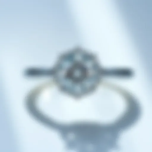 Elegant white sapphire engagement ring showcasing brilliance