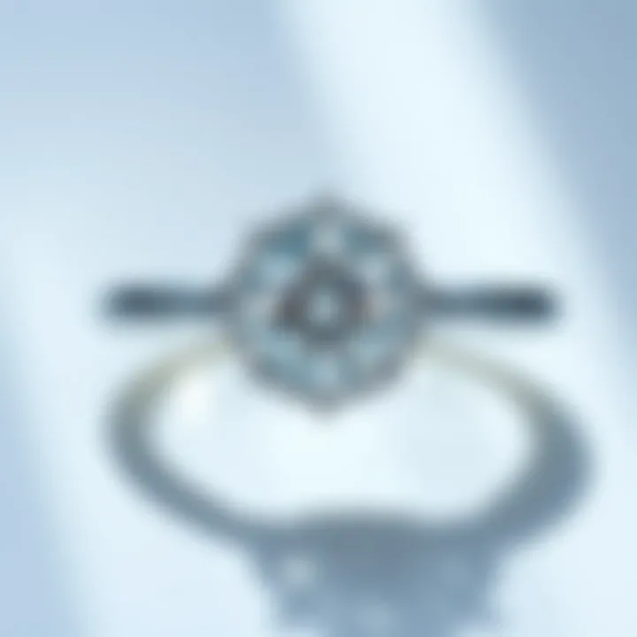 Elegant white sapphire engagement ring showcasing brilliance