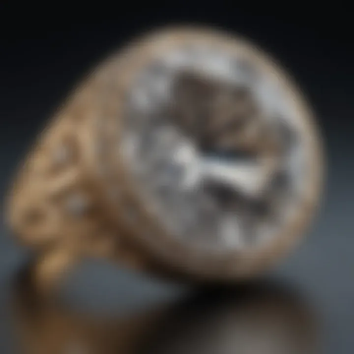 Close-up of diamond quality and brilliance