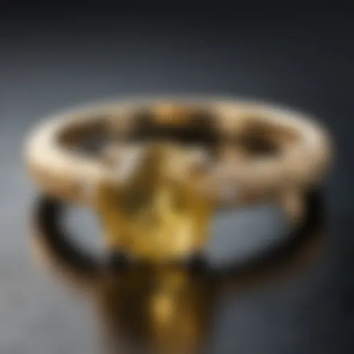 Exquisite yellow sapphire solitaire ring showcasing brilliance