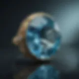 A stunning aquamarine gemstone showcasing its vibrant blue hues