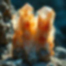 Natural quartz crystal formation in quartz-rich geological environment