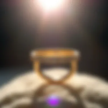 A close-up of a modern minimalist wedding band