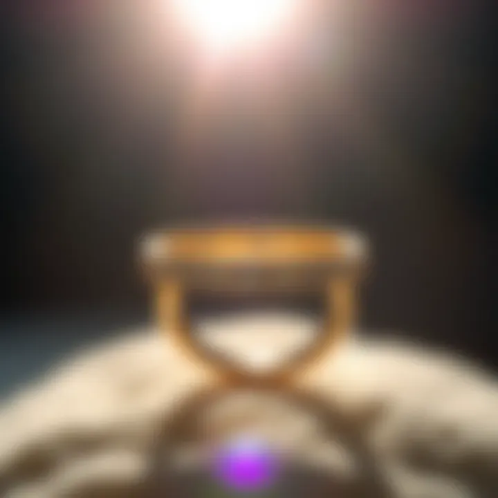 A close-up of a modern minimalist wedding band