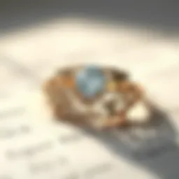 Elegant vintage engagement ring featuring intricate designs