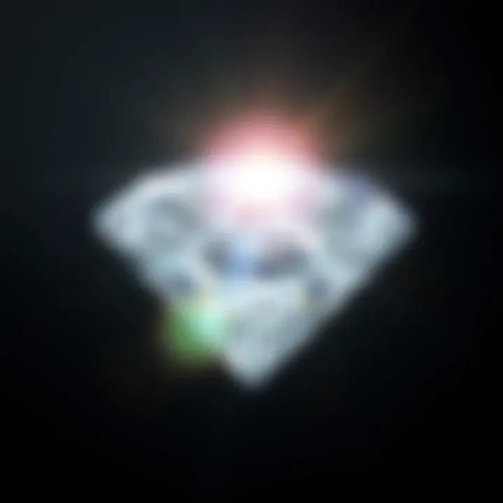 Illustration of light dispersion in a diamond