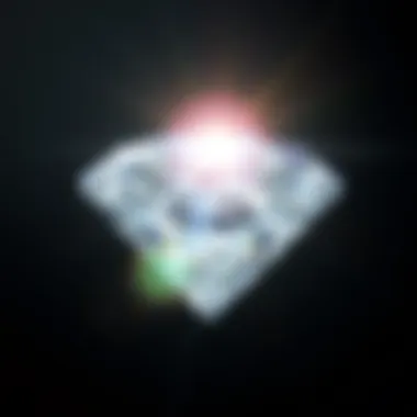 Light Dispersion in Diamonds Illustration of light dispersion in a diamond