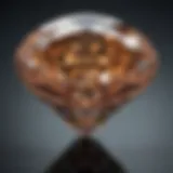 A close-up view of a solitaire diamond showcasing its brilliance and clarity.