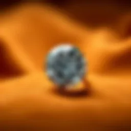 The dazzling brilliance of the Ghij Diamond showcased on a velvet backdrop