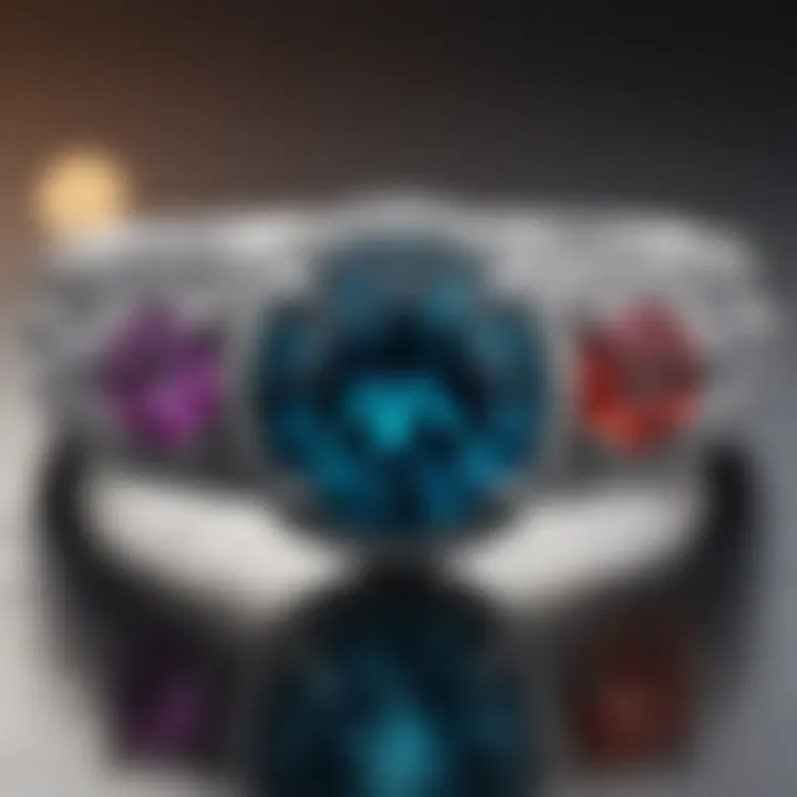 Modern engagement ring designs incorporating birthstones