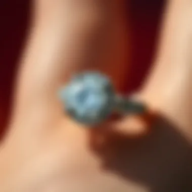 Elegant diamond-set engagement ring showcasing intricate detailing