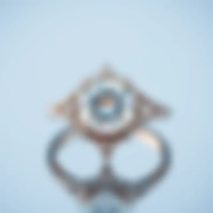 An elegant piece of jewelry featuring moissanite as the centerpiece