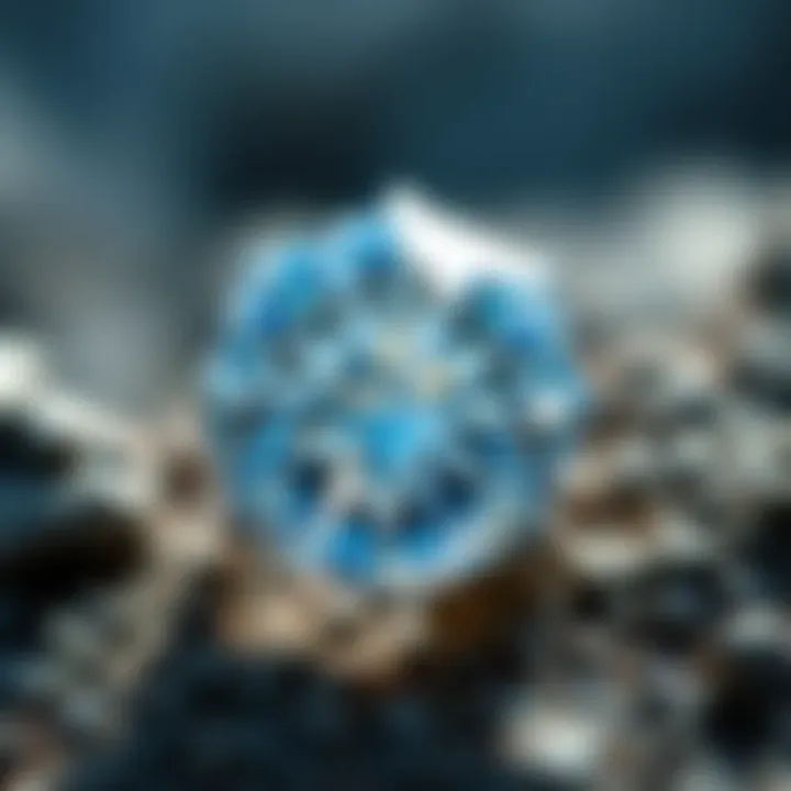 A visual representation of moissanite's formation in nature