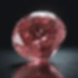 Uncut pink diamond showcasing its raw beauty