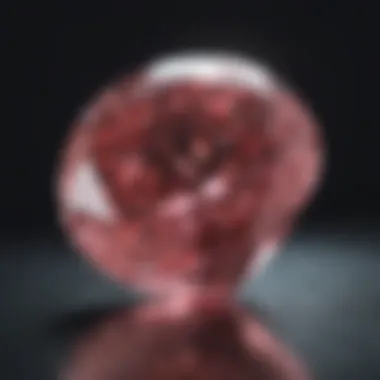 Uncut pink diamond showcasing its raw beauty