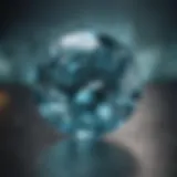 Aquamarine gemstone showcasing its clarity and color