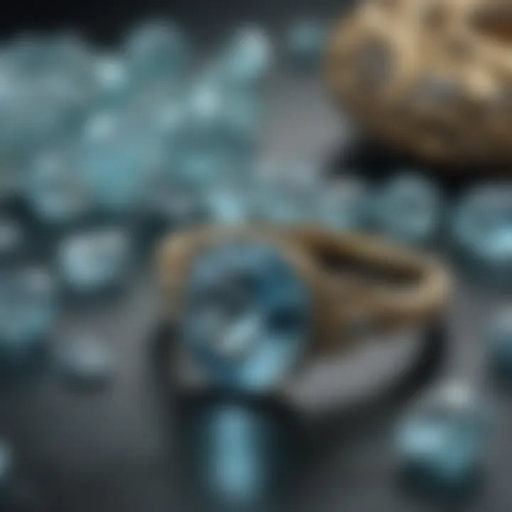 Historical artifacts featuring aquamarine stones