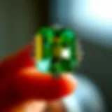 Emerald's Vibrant Green Hue A stunning emerald gemstone showcasing its vibrant green hue