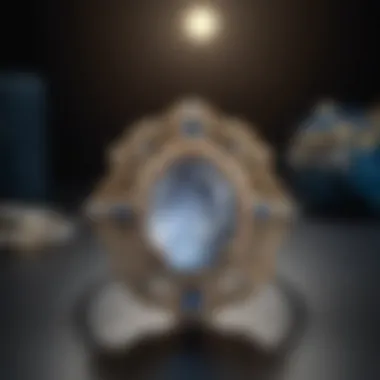 Elegant Moonstone Jewelry Collection Moonstone jewelry displayed elegantly on a velvet background