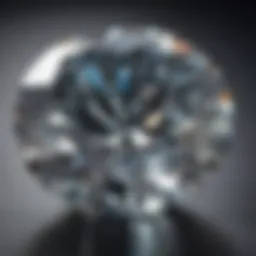 A mesmerizing close-up of a flawless diamond showcasing its brilliant cut and clarity