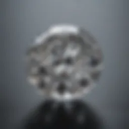 A striking visual representation of a colorless diamond showcasing its brilliance.