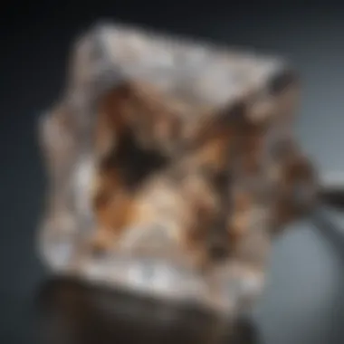 Faceted Beauty Close-up of a rectangle cut diamond showcasing its facets
