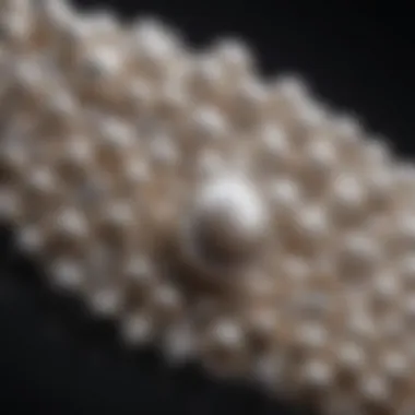 Close-up of pearls showcasing their natural luster and beauty