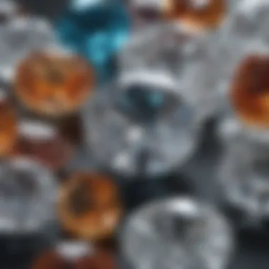 Illustration showing different types of diamond inclusions