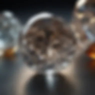 Artistic depiction of a diamond's unique story told through inclusions