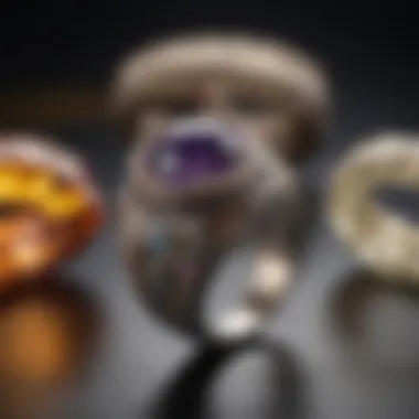 A collection of ethically sourced materials used in crafting infinity rings, emphasizing sustainable practices.