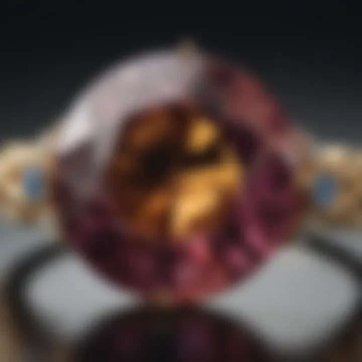 Detailed view of the prong design showcasing gemstone brilliance