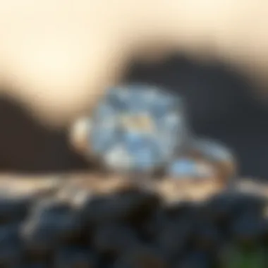 Elegant channel cut engagement ring showcasing intricate design