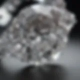 A close-up view of a diamond showcasing clarity