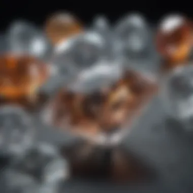 Illustration of common inclusions found in diamonds