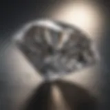 Close-up view of a sparkling diamond showcasing its brilliance