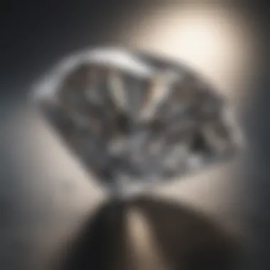 Close-up view of a sparkling diamond showcasing its brilliance