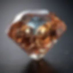 Close-up of a fine grown diamond showcasing its brilliance and clarity