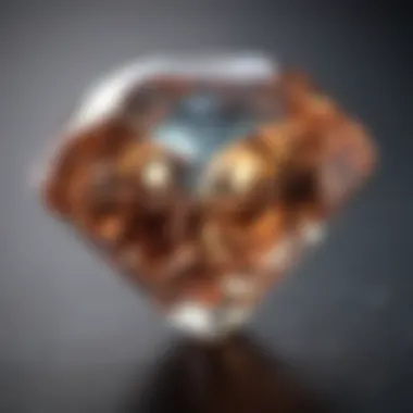 Close-up of a fine grown diamond showcasing its brilliance and clarity