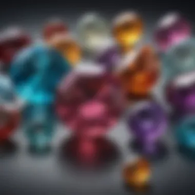 Chart of Gemstone Characteristics A visually stunning chart showcasing various gemstones and their characteristics