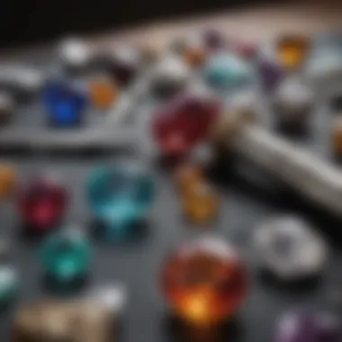 Tools for Gemstone Assessment A professional using tools to identify and assess a gemstone's authenticity