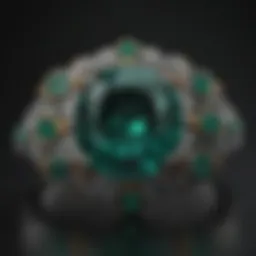 Vibrant green emerald showcasing ideal color saturation