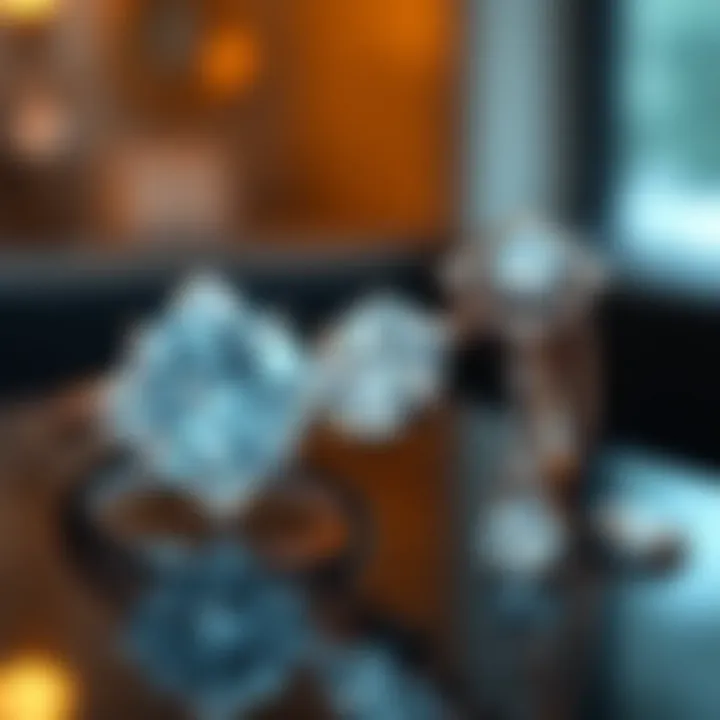 An elegant display of diamond jewelry, emphasizing luxury and sophistication.