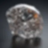 Close-up of a lab-created diamond highlighting its clarity and brilliance