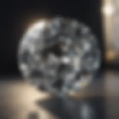 Close-up view of lab diamond showcasing clarity