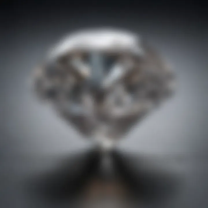 An intricate close-up of a lab-made diamond showcasing its brilliance and clarity.