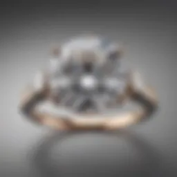 A close-up view of a stunning lab-grown diamond solitaire set in an elegant ring